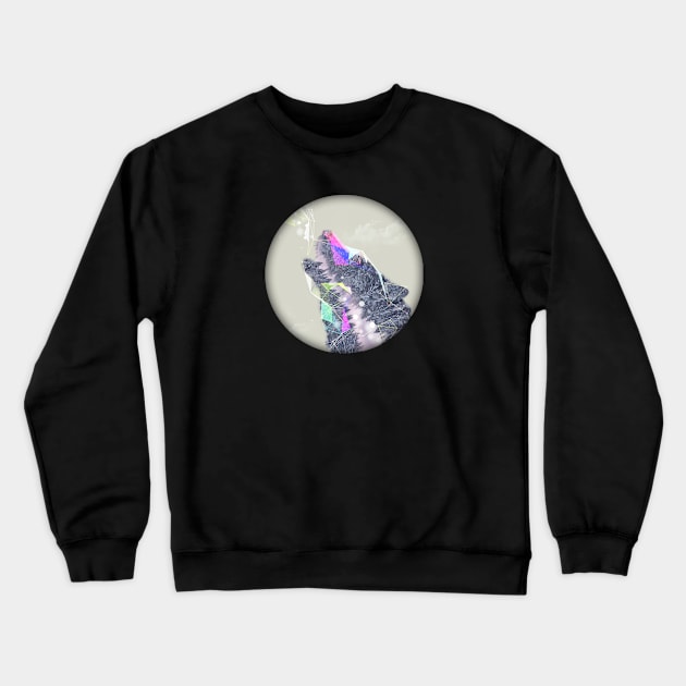 Wolf Cry Crewneck Sweatshirt by Vin Zzep